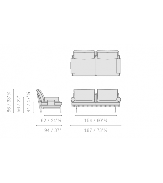 Sofa Souvenir D'Italie Poltrona Frau