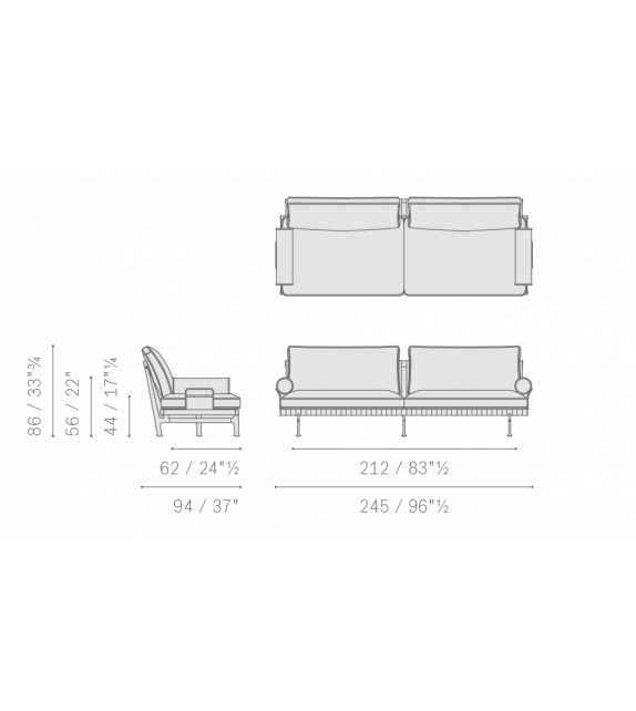 Sofa Souvenir D'Italie Poltrona Frau