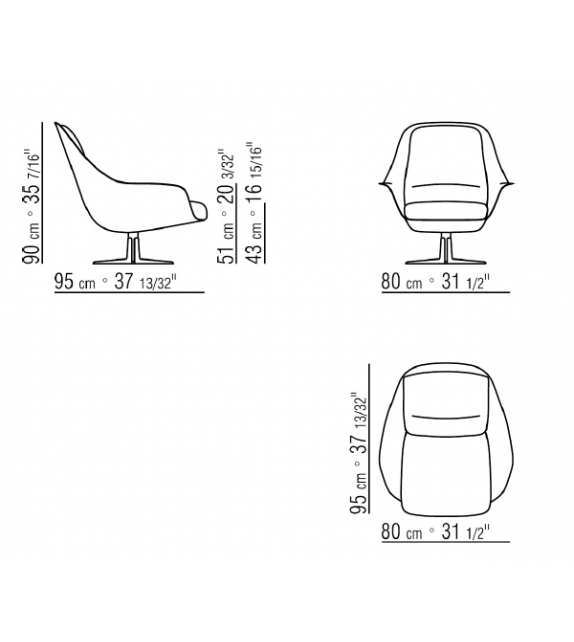 Sveva Light Flexform Armchair