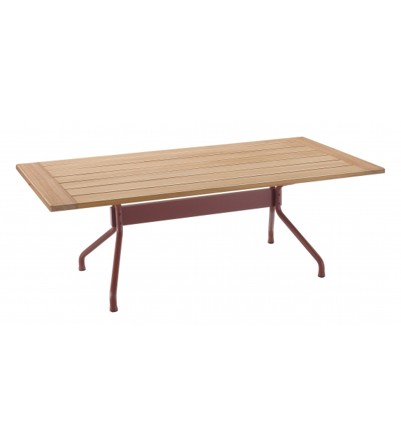 Academy Outdoor Flexform Table with Wooden Top Milia Shop