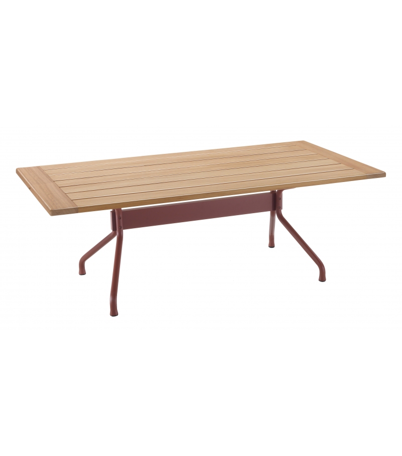 Academy Outdoor Flexform Table with Wooden Top