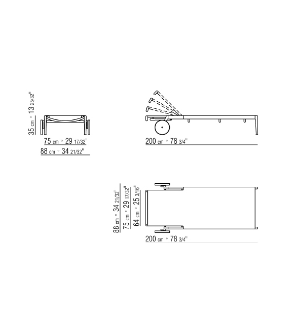 Atlante Light Flexform Sonnenliege