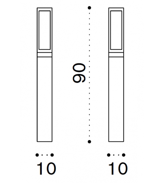 Carré Bollard Ethimo Floor Lamp