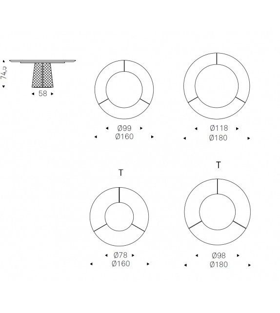 Atrium Ker-Wood Round Cattelan Italia Tisch