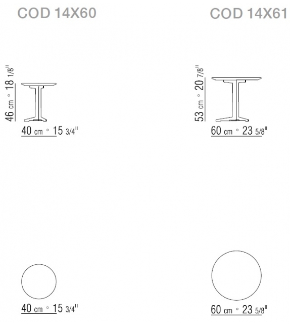 Prêt pour l'expédition - Fly Flexform Table D'appoint Ronde