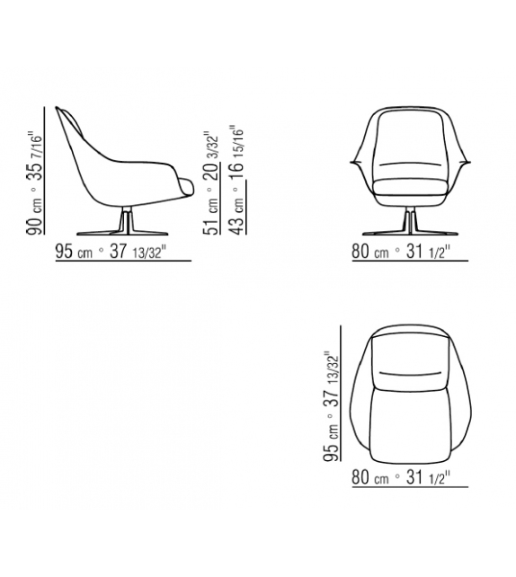 Sveva Light Outdoor Flexform Armchair