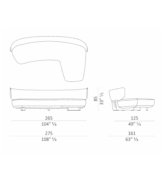 Icosofà Chaiselongue Ceccotti Collezioni Sofa
