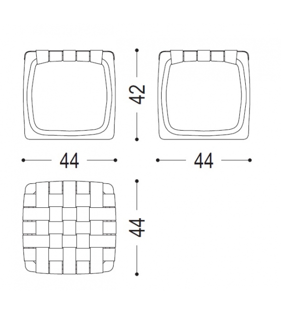 Bungalow Outdoor Hocker Riva 1920