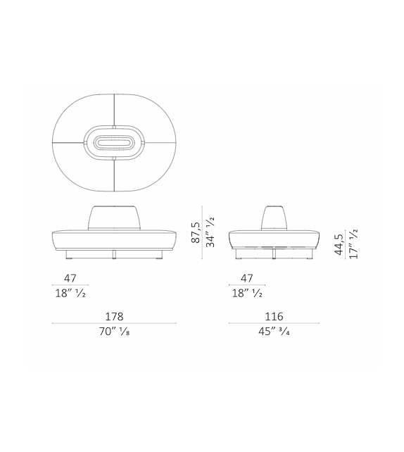 Sofa Icorondò Ceccotti Collezioni