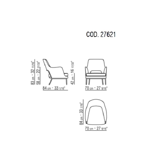 Prêt pour l'expédition - Joyce Flexform Fauteuil