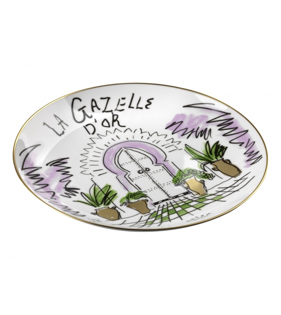 La Gazelle D'Or Ginori 1735 Assiette Décorative