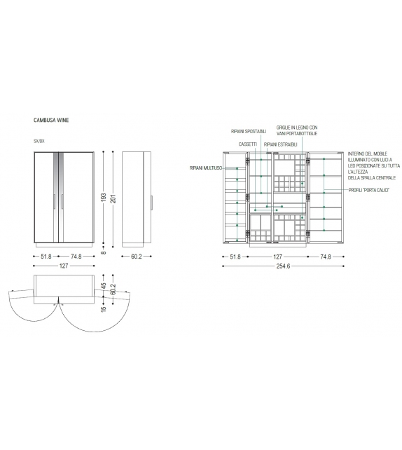 Cambusa Wine Riva 1920 Meuble de Rangement
