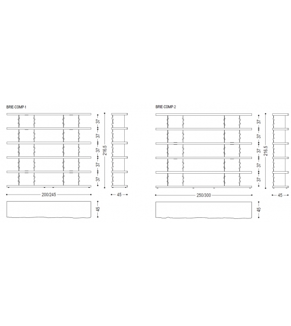 Brie Riva 1920 Bücherregal