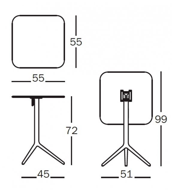 Central Magis Table Carrée