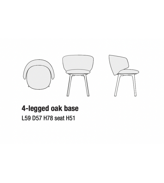 Universal MDF Italia Sillón con 4 Patas