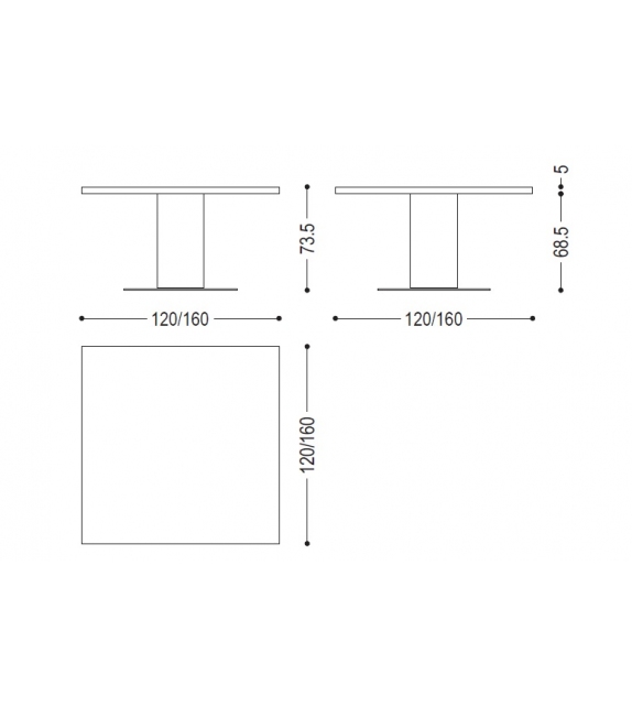 Boss Basic Riva 1920 Mesa Cuadrada
