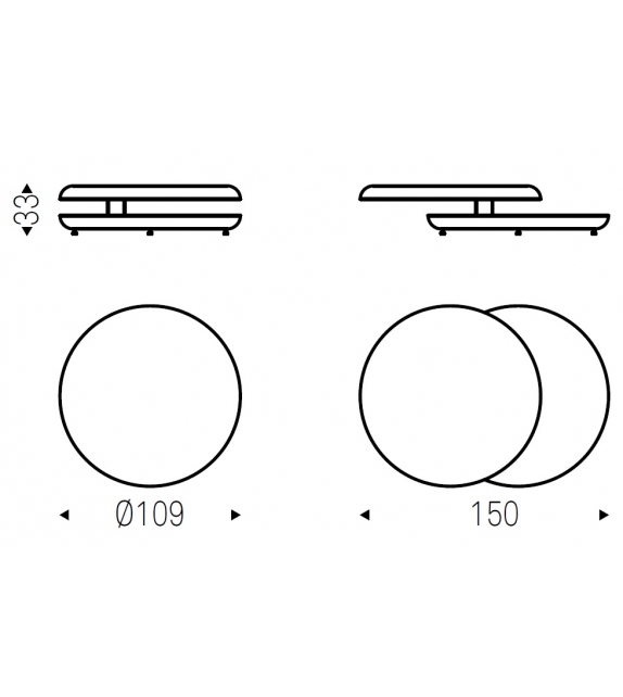 Yo-yo Brushed Cattelan Italia Couchtisch