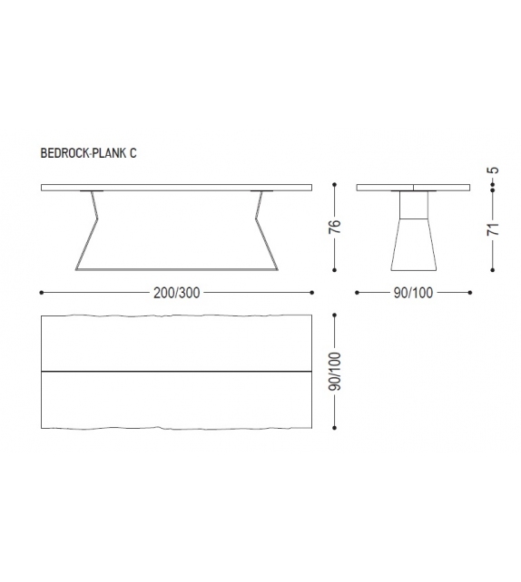 Bedrock Plank C Riva 1920 Table