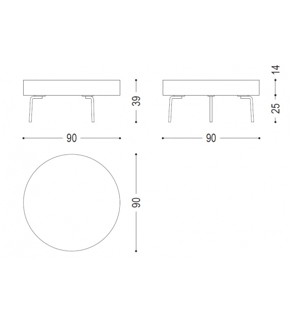 Disco Riva 1920 Tavolino