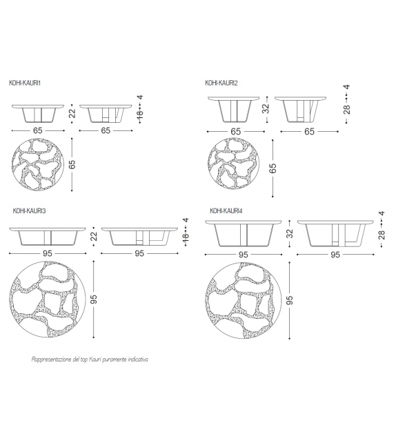Kohi Wood Riva 1920 Table Basse
