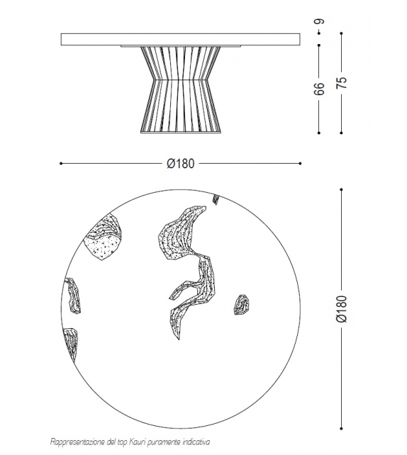 Kauri Round Riva 1920 Tavolo