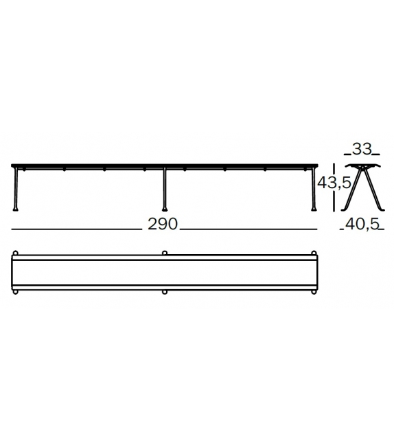 Officina Sheet Metal Magis Bench