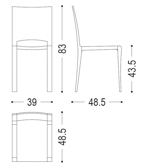 Piano Design Chair Riva 1920 Chaise
