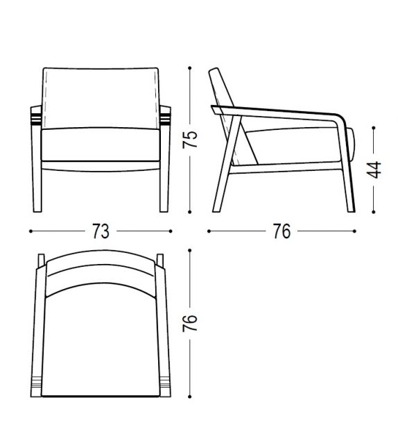 Noblé Armchair Riva 1920 Fauteuil
