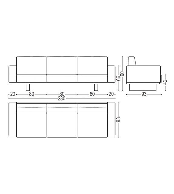 Utah Sofa Riva 1920 Divano