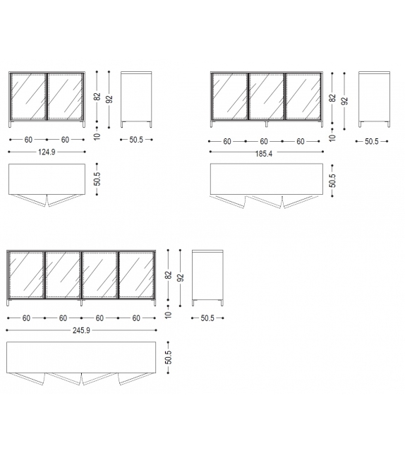 Pandora Glass Riva 1920 Mueble Contenedor