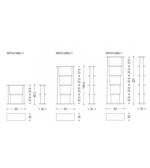 Notch Shelf Librería Riva 1920