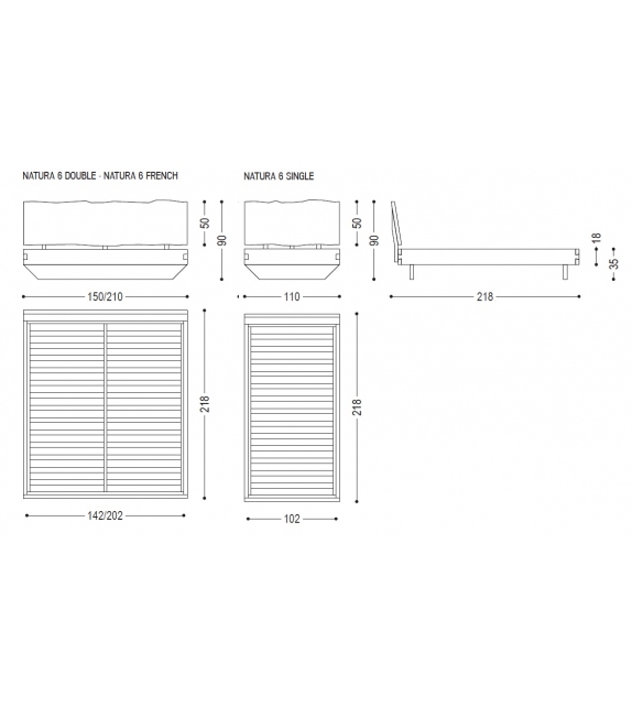 Natura 6 Riva 1920 Bett