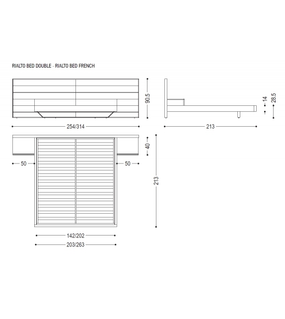 Rialto Bed Riva 1920 Letto