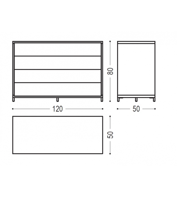 Rialto Night Fly Dresser Riva 1920 Cassettiera