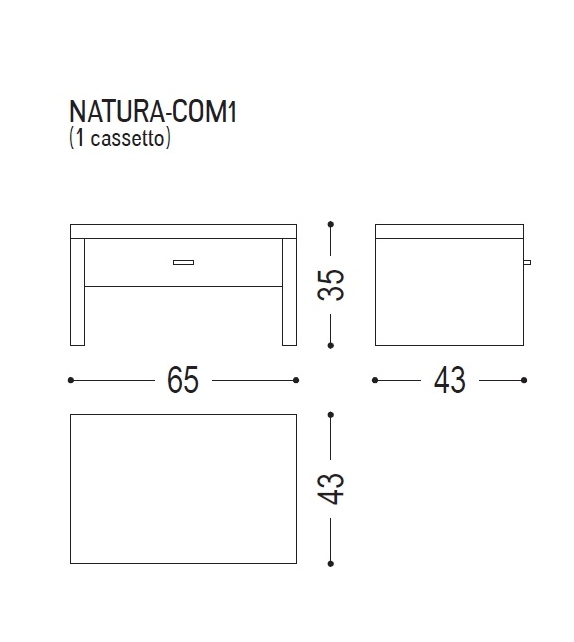 Natura 1 Riva 1920 Table De Chevet