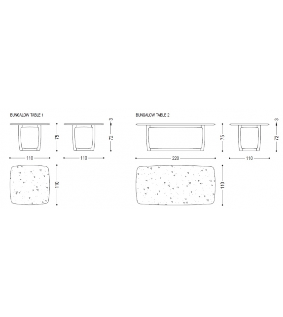 Bungalow Table Outdoor Riva 1920 Tisch