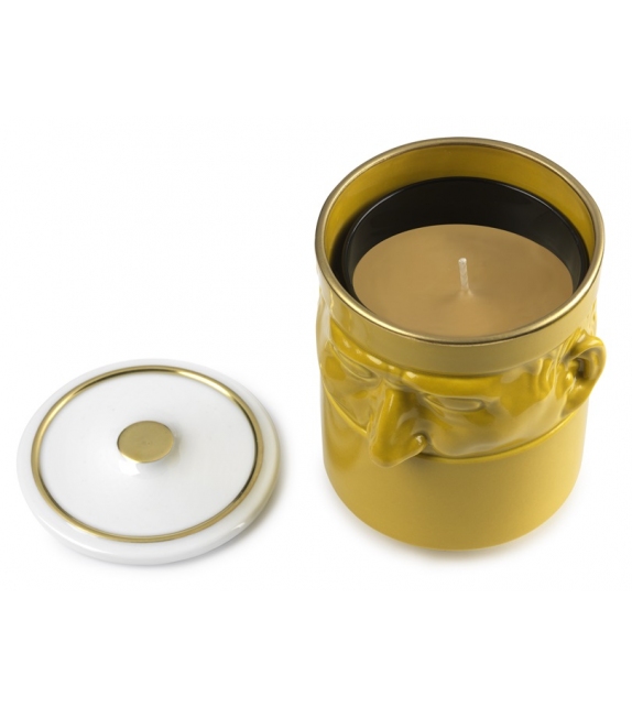 LCDC Il Seguace Saffron Ginori 1735 Candleholder with Lid