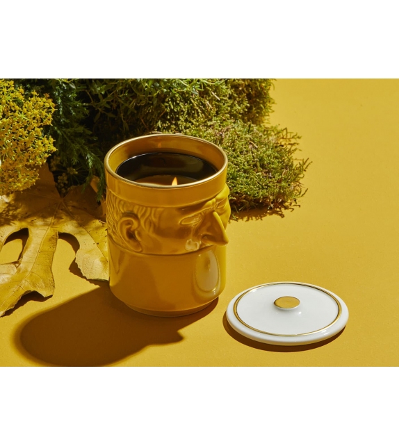 LCDC Il Seguace Saffron Ginori 1735 Kerzenhalter mit Deckel