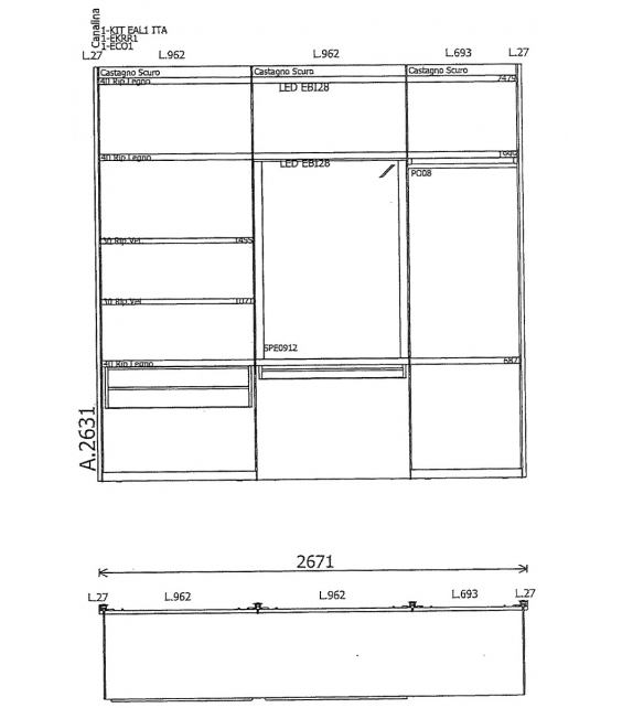 Ready for shipping - Master Dressing Molteni & C Walk-in Closet