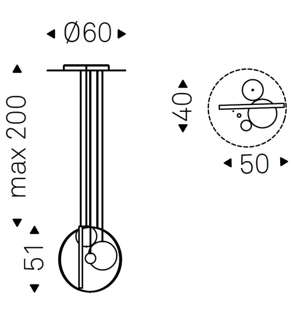 Biarritz Cattelan Italia Deckenleuchte