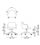 Abby Porada Swivel Chair with Castors