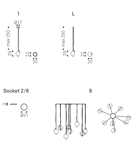 Cody Cattelan Italia Lampada da Soffitto