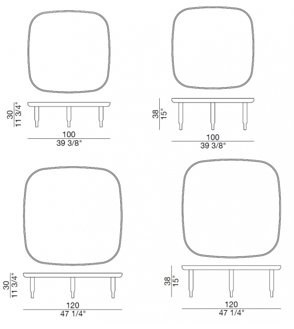 Eckig Porada Table Basse