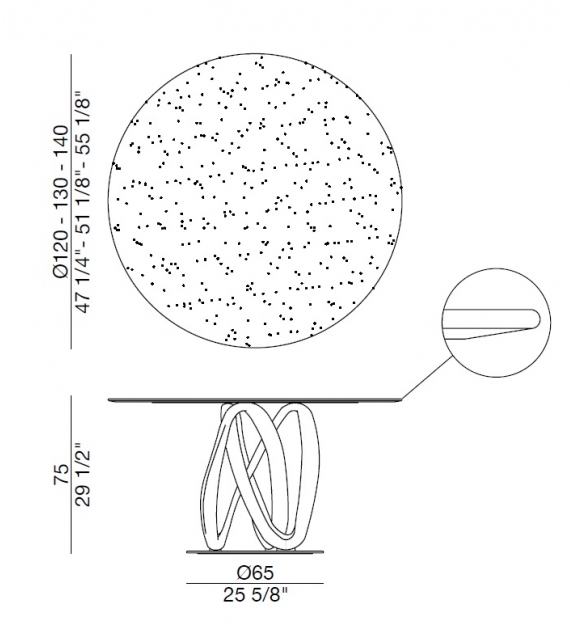 Infinity Marble Porada Table