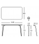 First MDF Magis Rectangular Table