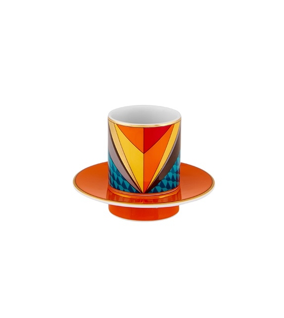 Futurismo Vista Alegre Set 4 Kaffeetassen & Untertassen