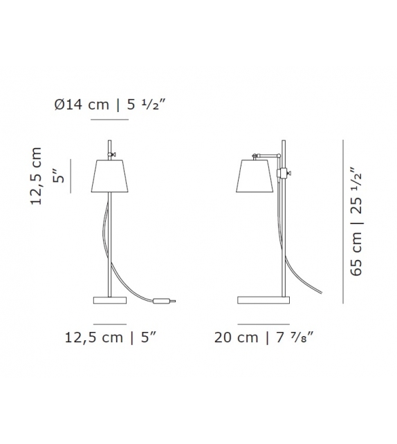 Steel Lab Light Karakter Làmpara de Mesa