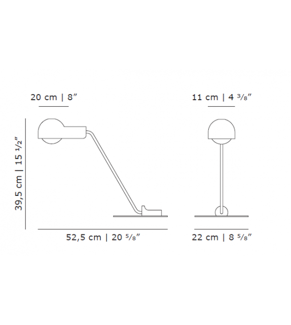 Prêt pour l'expédition - Domo Cassina/Karakter Lampe de Table