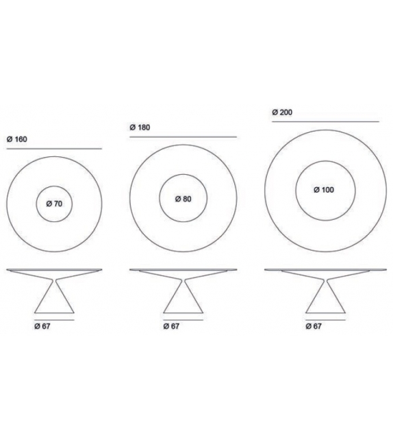 Clay Tisch Desalto mit Lazy Susan