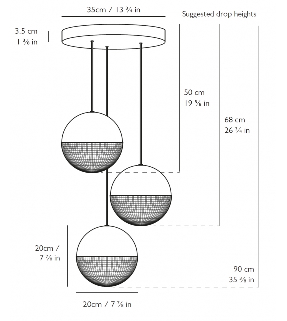Little Lens Flair Chandelier Lee Broom